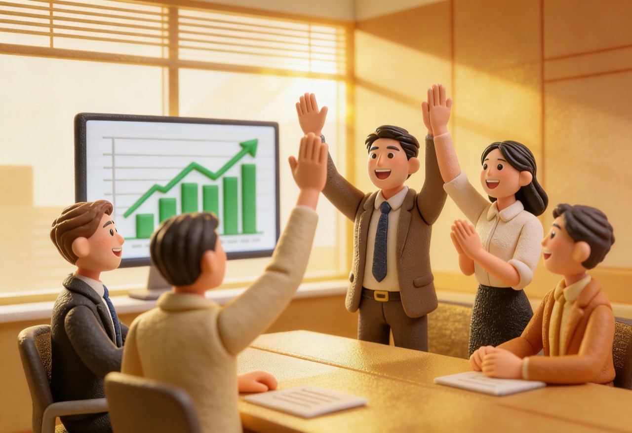 The team celebrates a sharp increase in close rate and revenue momentum.